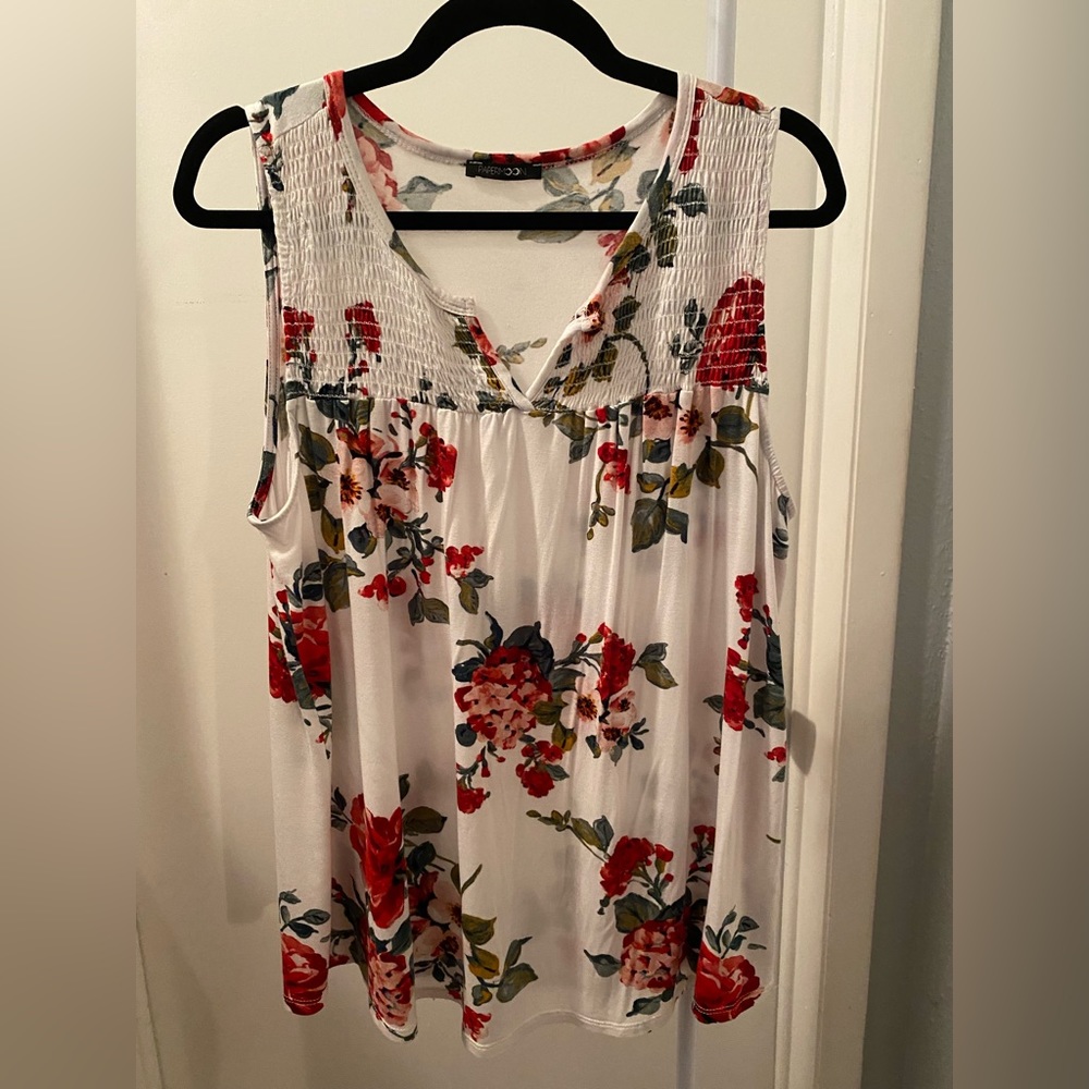 Papermoon  2x Sleeveless Suchi Smocked Yoke knit top